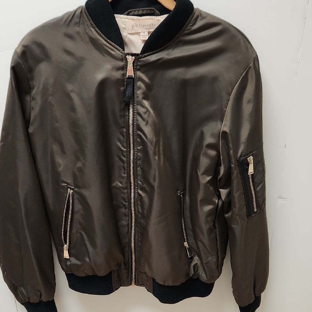 Philosophy Olive Green Bomber Jacket